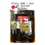 Placa Usb / Aux Do Mini System LG Mcd504 / Mcv903 / Mct704
