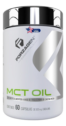 Forzagen Essentials Mct Oil 60 Caps | Triglicéridos Mct Sabor Sin Sabor