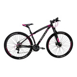 Mountain Bike Venzo Shadow Series Loki Evo R29 16  21v Frenos De Disco Mecánico Cambios Shimano Color Negro/rosa  