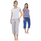 Pijama Verano Lencatex Mujer Capri - Art 24728