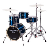 Bateria Acústica Nagano Beat Compacta Blue Night C/ferragens