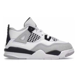 Tenis Jordan 4 Retro Negro Militar / Niños / Niñas / 16 Cm