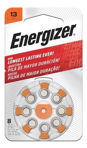 Pilas Para Audífono Energizer Blister 8un Tamaño 13