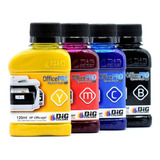 Tintas Officepro Pigme Bigcolors Para Hp Combo 120ml X4 Tank