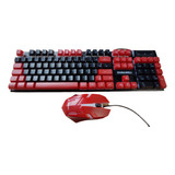 Kit Teclado E Mouse Profissional Gamer Led Rgb Dw-450 Verm Cor Do Mouse Vermelho Cor Do Teclado Vermelho