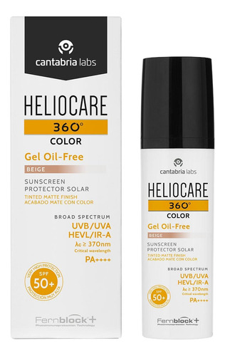 Heliocare 360 Gel Oil-free Color Beige Spf 50 50 Ml 