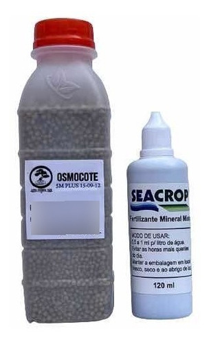 Kit Adubação P/plantas Osmocote 15-9-12 500g E Seacrop 120ml