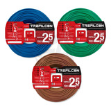 Cable Trefilcon 2.5m Pack X3 Celeste+marron+ver/am X100mt Ea
