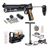 Pistola Pcp Fox Pp750 Plus -5,5mm +inflador+mira Holografica