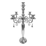 Candelabro Para Velas Color Plata 60 Cm #60501 Premium 