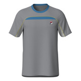 Remera Fila Hombre Backspin Manga Corta Gris Claro