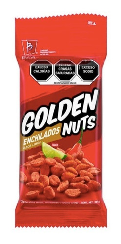 Cacahuates Barcel Golden Nuts Enchilados 100g 15pzas