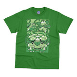 Playera Bulbasaur Ivysaur Venusaur Evolución Parodia Anime M