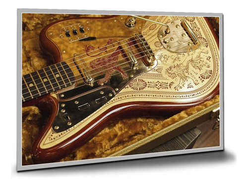 Placa Decorativa Musica Guitarras E Pedais A5 20x15cm N
