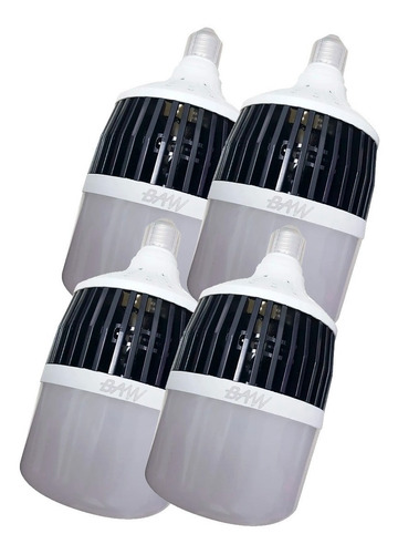 Pack X 4 Lampara Galpon Led 100w Alta Potencia E27 6500k Baw