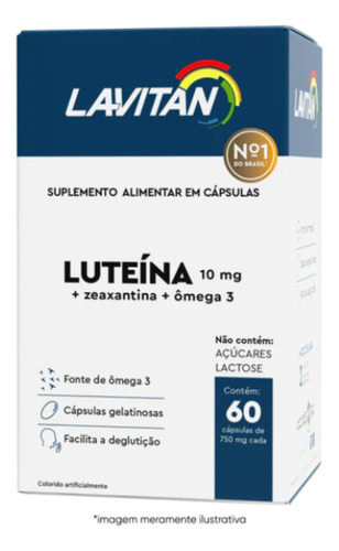 Lavitan Mais Visão 60 Capsulas Com Luteína E Rico Em Omega 3