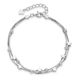 Pulsera Estrellas Y Esferas De Plata Ley 925 + Bolsa + Paño