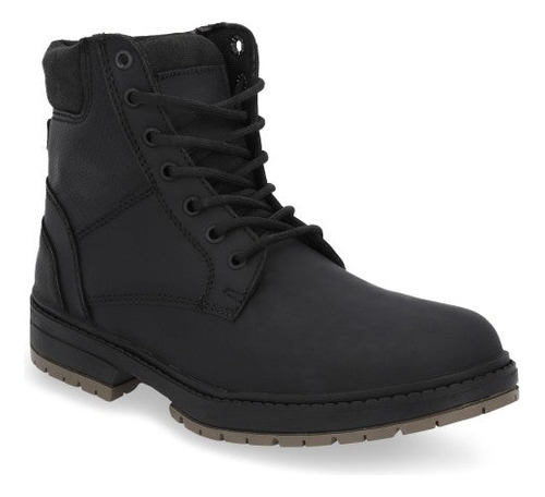 Bota Moda 60065pr Piel Vaca Turista Hombre Fiesta Negro