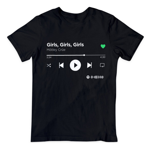 Playera Motley Crue Girls Girls Girls Spotify