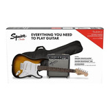 Paquete Fender Squier Electricguitar Strato Sunburst Armonia