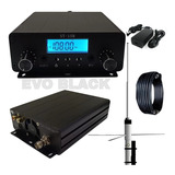 Transmissor Para Rádio Fm 15w Completo Evo Black Modelo Novo