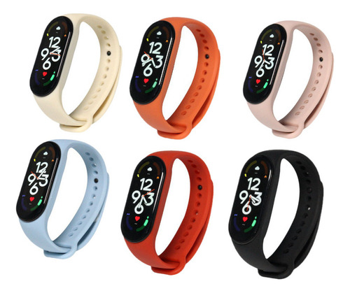 Asx 6pcs For Xiaomi 3/4/5/6/7/8 Pulsera Banda