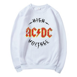 Moletom Blusa Acdc High Voltage Banda Rock Gola Careca 1423