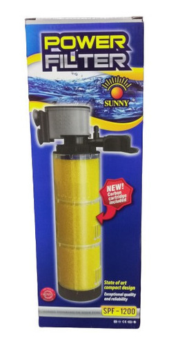Filtro Interno De Poder Sunny Spf-1200 Para Acuario 200 Lt