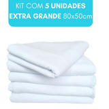 Kit 5 Pano De Chão Grande Premium Saco Duplo Alvejado Grosso