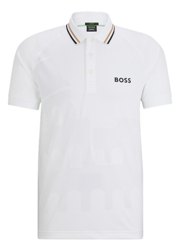 Polo Boss Para Hombre Corte Slim Fit En Punto De Jacquard