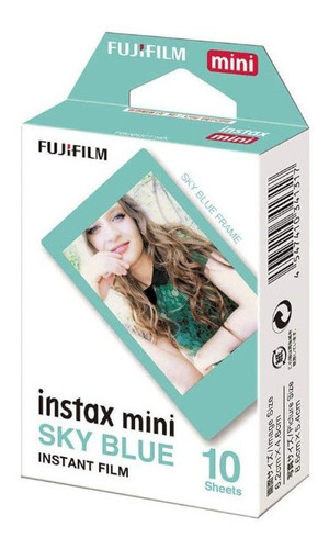 Kit Fujifilm Cartucho Fuji Instax Mini Sky Blue 20 Hojas