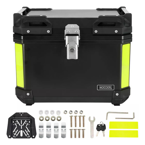 Caja Para Motocicleta Top Case De Abs Con Base Universal 45l