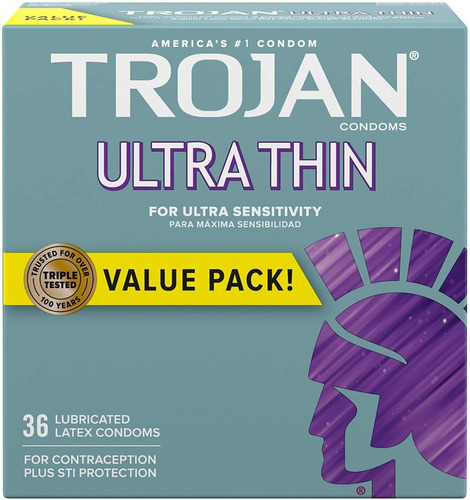Condones Trojan Ultra Thin Sensitivy 36 Pzas El Mas Delgado