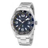 Reloj Para Hombre Nautica Finn World Napfws308 Plateado