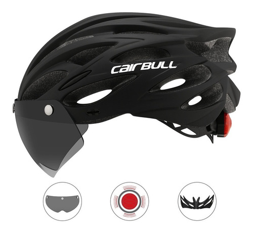 Cairbull - Casco De Bicicleta De Montaña Con Lente