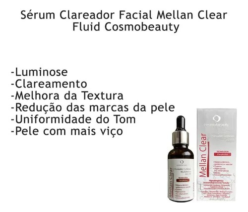 Sérum Facial Mellan Clear Fluid Renovador P/pele Cosmobeauty Tipo De Pele Tipos De Pele