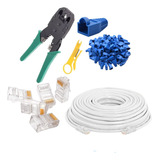  Ponchadora Rj45 Probador Y 30rj45 Cat6 30 Bota 25 Mt Utp 6 