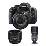 Camara Canon T6i Con Lente Kit 18-55mm + Lente 50mm + Flash