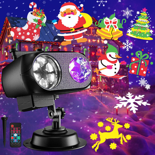 Proyector De Luces Navidad Exteriores, Copo Nieve Oceanos Lu