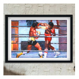 Cuadro Rocky Balboa 60x45 Marco Madera Vidrio Poster R01