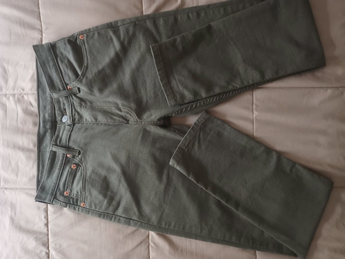 Levi's 512 Hombre Jean Verde Una Postura