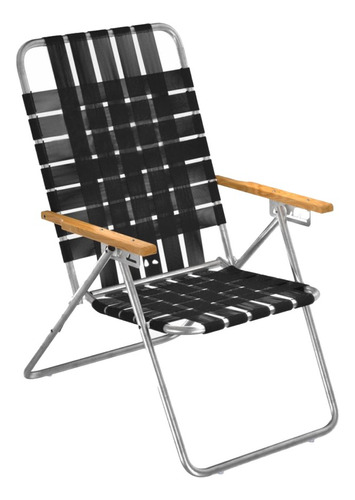 Sillon Reposera Alta Playa 130kg Ultra Reforzada Aluminio 