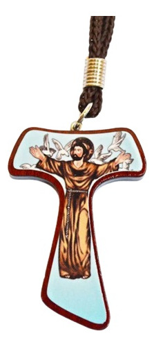 Cordão Com Tau De São Francisco Com Imagem Adesivado