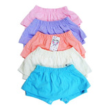  2 Saias Short Lisas + 2 Saias Shorts Estampada ( P, M, G) 