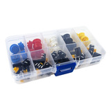 Kit Push Button Com Capas Coloridas - 50 Peças