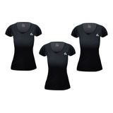 Pack X3 Remera Deportiva Mujer Gdo Fit Running Ciclista