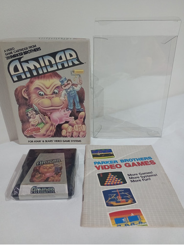 Atari 2600 Amidar En Caja, Juego, Manual Y Protector 