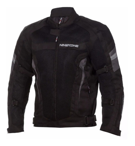 Campera Cordura Nine To One 4s Negro Gris La Cuadra Motos