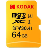 Cartão De Memória Micro Sd U3 V30 A1 64gb Alta Velocidade 