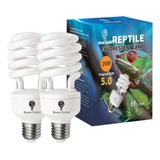 Bombilla Tipo Reptil Bluex, 23 W, Luz Tropical Uva Uvb 5.0 U